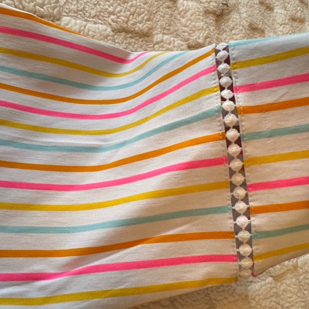 Crown & Ivy Pink and Yellow Sweatpants Relaxed Fit - Picture 3 of 4